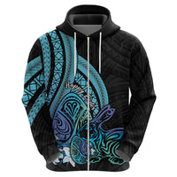 Turquoise Polynesia Easter Day Hoodie Eggs With Bunny Polynesian Pattern LT14 - Polynesian Pride