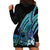 Turquoise Polynesia Easter Day Hoodie Dress Eggs With Bunny Polynesian Pattern