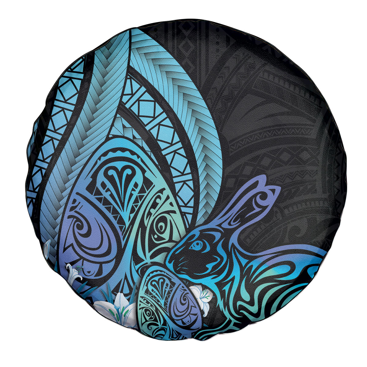 Turquoise Polynesia Easter Day Spare Tire Cover Eggs With Bunny Polynesian Pattern LT14 - Polynesian Pride