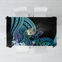 Turquoise Polynesia Easter Day Tablecloth Eggs With Bunny Polynesian Pattern LT14 Turquoise - Polynesian Pride