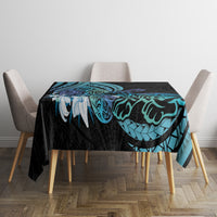 Turquoise Polynesia Easter Day Tablecloth Eggs With Bunny Polynesian Pattern LT14 - Polynesian Pride