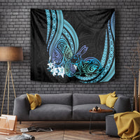 Turquoise Polynesia Easter Day Tapestry Eggs With Bunny Polynesian Pattern LT14 - Polynesian Pride