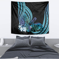 Turquoise Polynesia Easter Day Tapestry Eggs With Bunny Polynesian Pattern LT14 - Polynesian Pride