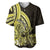 Yellow Polynesia Easter Day Baseball Jersey Eggs With Bunny Polynesian Pattern