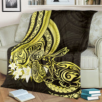 Yellow Polynesia Easter Day Blanket Eggs With Bunny Polynesian Pattern LT14 - Polynesian Pride