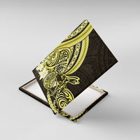 Yellow Polynesia Easter Day Canvas Wall Art Eggs With Bunny Polynesian Pattern LT14 With Frame Yellow - Polynesian Pride