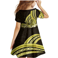 Yellow Polynesia Easter Day Family Matching Mermaid Dress and Hawaiian Shirt Eggs With Bunny Polynesian Pattern LT14 - Polynesian Pride