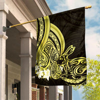 Yellow Polynesia Easter Day Garden Flag Eggs With Bunny Polynesian Pattern LT14 House Flag Yellow - Polynesian Pride