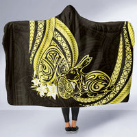 Yellow Polynesia Easter Day Hooded Blanket Eggs With Bunny Polynesian Pattern LT14 - Polynesian Pride