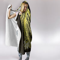 Yellow Polynesia Easter Day Hooded Blanket Eggs With Bunny Polynesian Pattern LT14 - Polynesian Pride