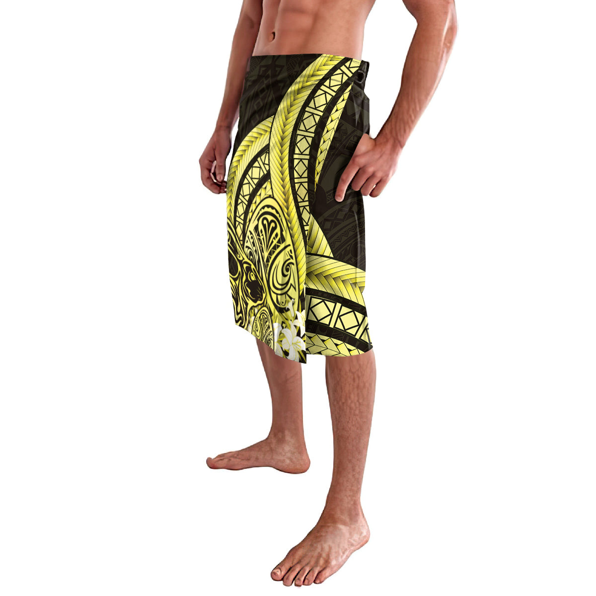 Yellow Polynesia Easter Day Lavalava Eggs With Bunny Polynesian Pattern LT14 - Polynesian Pride
