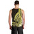 Yellow Polynesia Easter Day Men Tank Top Eggs With Bunny Polynesian Pattern