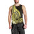 Yellow Polynesia Easter Day Men Tank Top Eggs With Bunny Polynesian Pattern