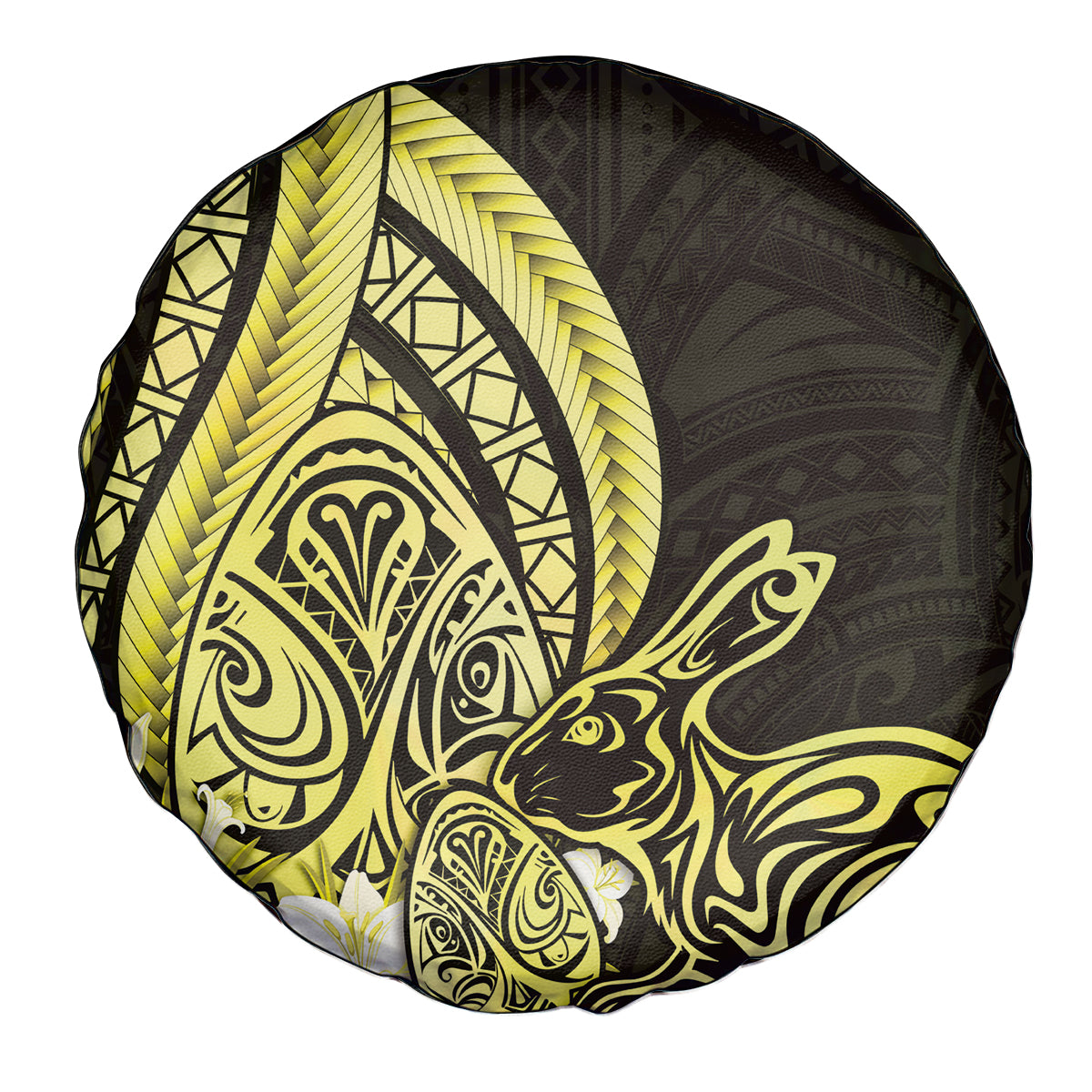Yellow Polynesia Easter Day Spare Tire Cover Eggs With Bunny Polynesian Pattern LT14 - Polynesian Pride
