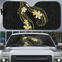 Polynesia Tattoo With Plumeria Auto Sun Shade Elegant Vibes LT14 Black - Polynesian Pride