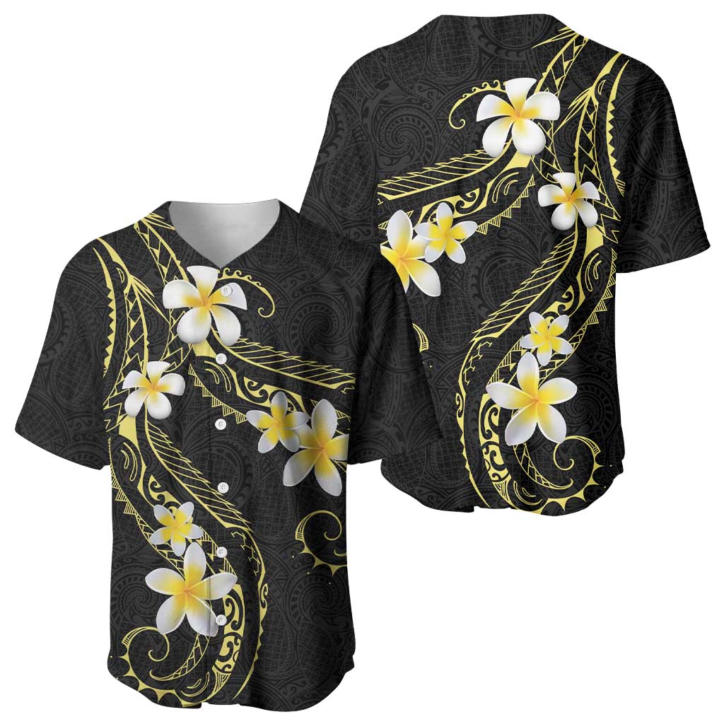 Polynesia Tattoo With Plumeria Baseball Jersey Elegant Vibes LT14 - Polynesian Pride