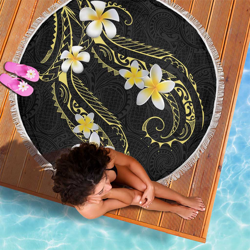 Polynesia Tattoo With Plumeria Beach Blanket Elegant Vibes LT14 - Polynesian Pride