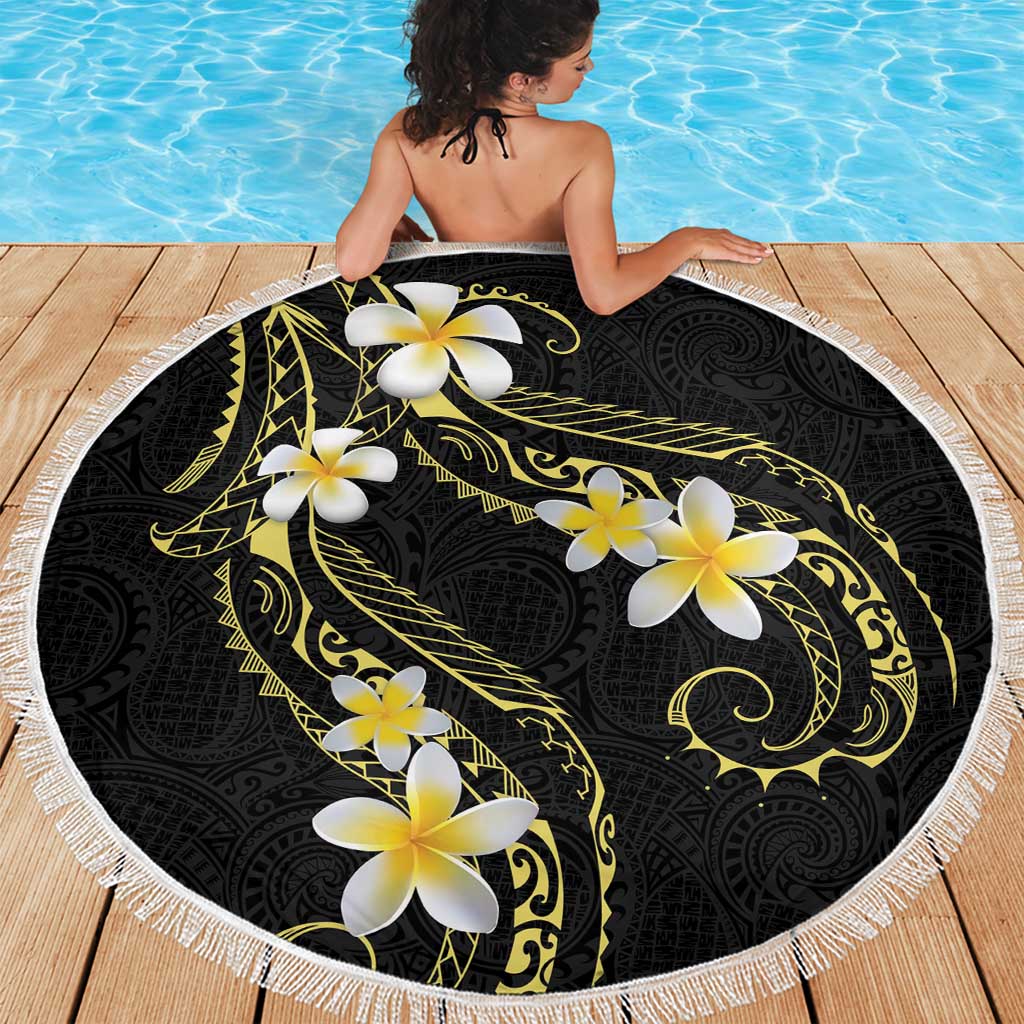 Polynesia Tattoo With Plumeria Beach Blanket Elegant Vibes LT14 - Polynesian Pride