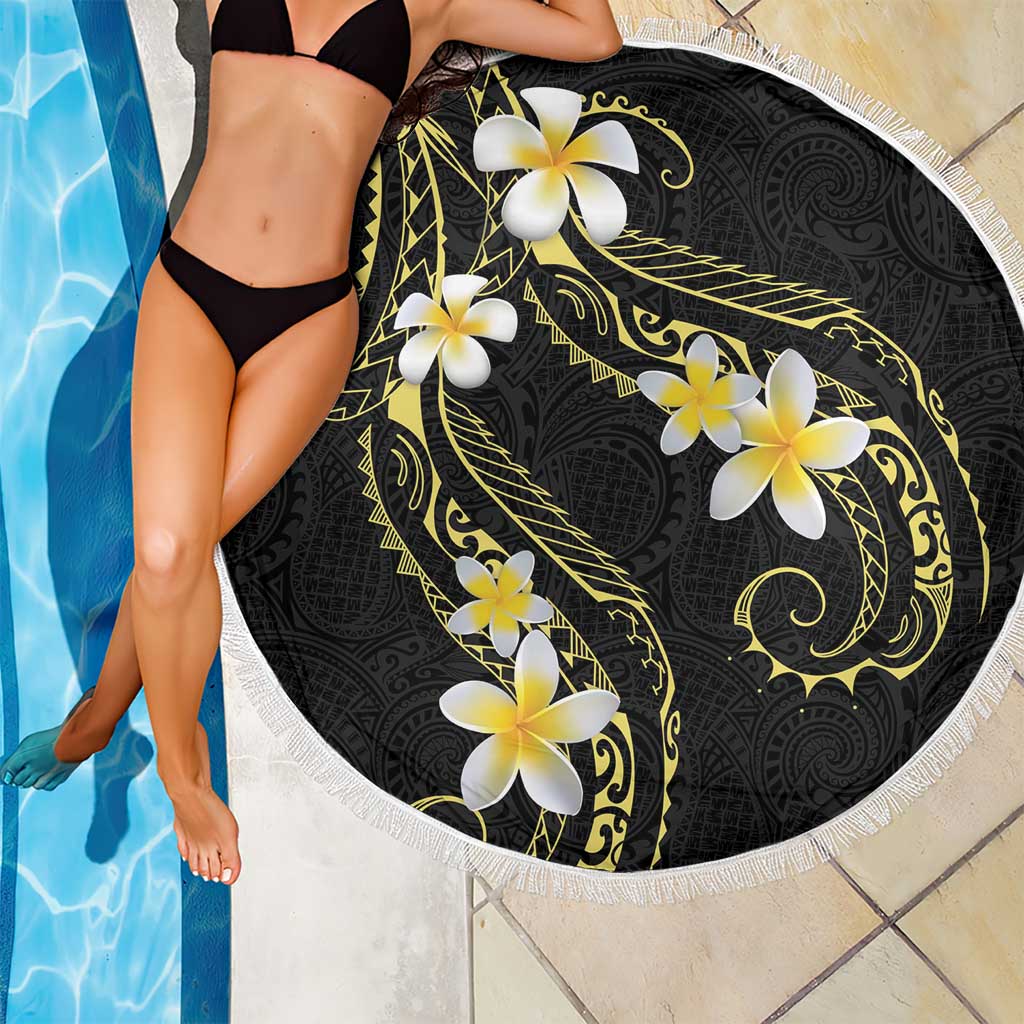 Polynesia Tattoo With Plumeria Beach Blanket Elegant Vibes LT14 - Polynesian Pride