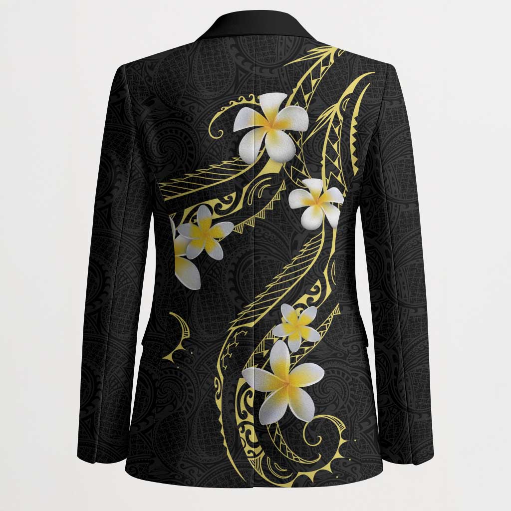 Polynesia Tattoo With Plumeria Blazer Elegant Vibes LT14 - Polynesian Pride