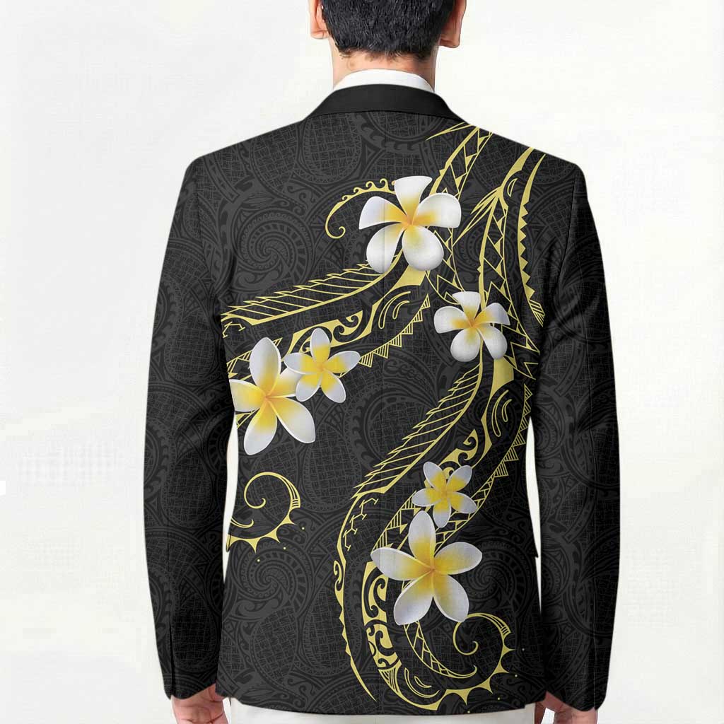 Polynesia Tattoo With Plumeria Blazer Elegant Vibes LT14 - Polynesian Pride