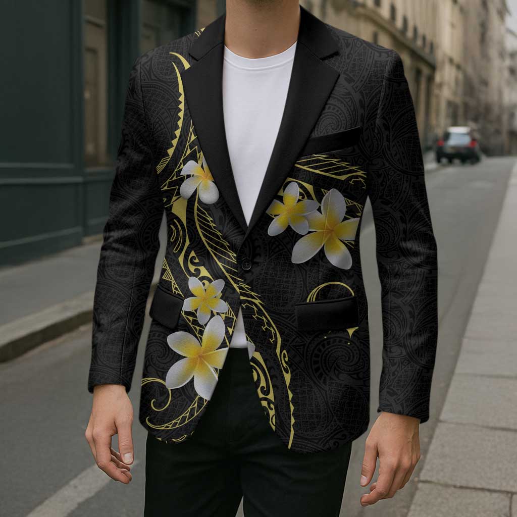 Polynesia Tattoo With Plumeria Blazer Elegant Vibes LT14 - Polynesian Pride