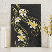 Polynesia Tattoo With Plumeria Canvas Wall Art Elegant Vibes LT14 Without Frame Black - Polynesian Pride