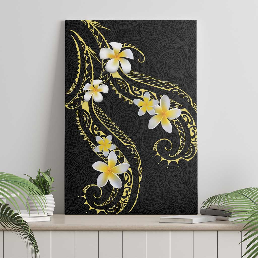 Polynesia Tattoo With Plumeria Canvas Wall Art Elegant Vibes LT14 - Polynesian Pride