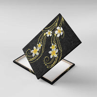 Polynesia Tattoo With Plumeria Canvas Wall Art Elegant Vibes LT14 With Frame Black - Polynesian Pride