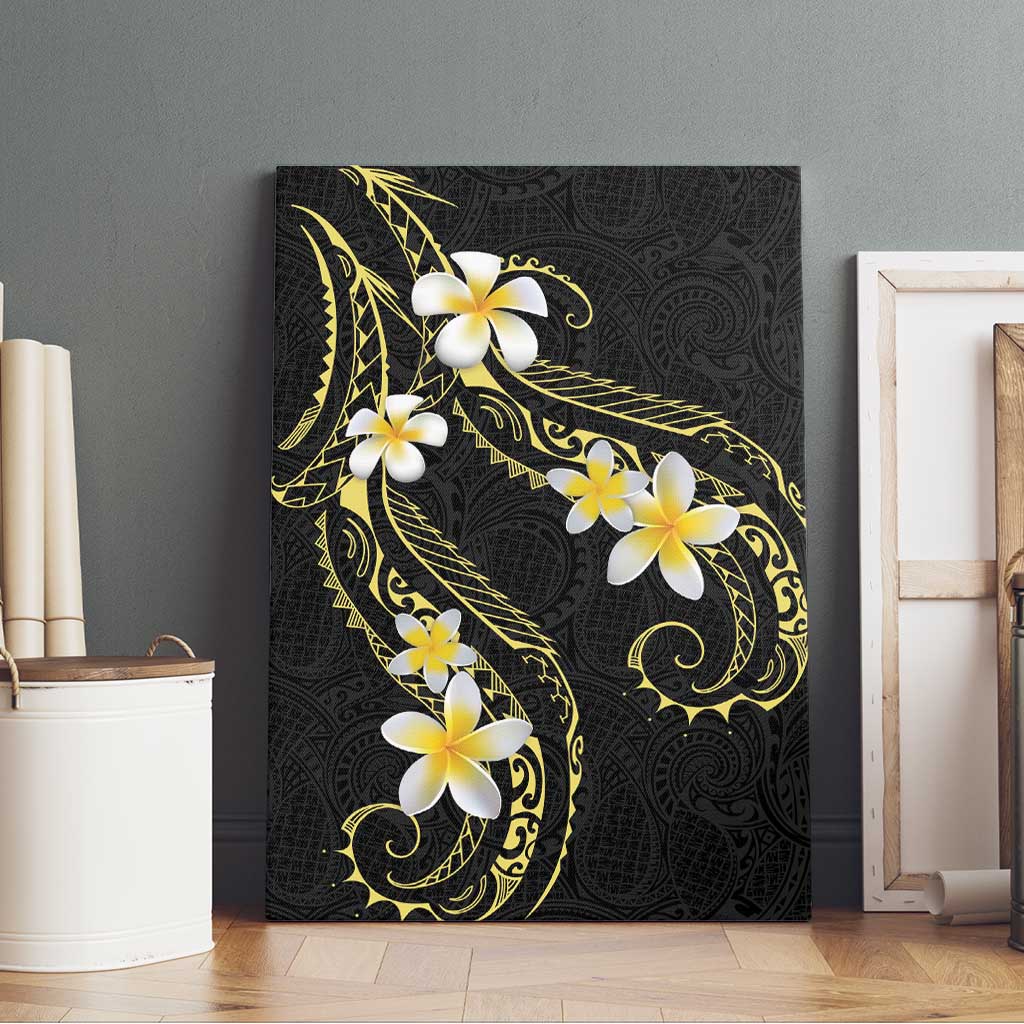 Polynesia Tattoo With Plumeria Canvas Wall Art Elegant Vibes LT14 - Polynesian Pride