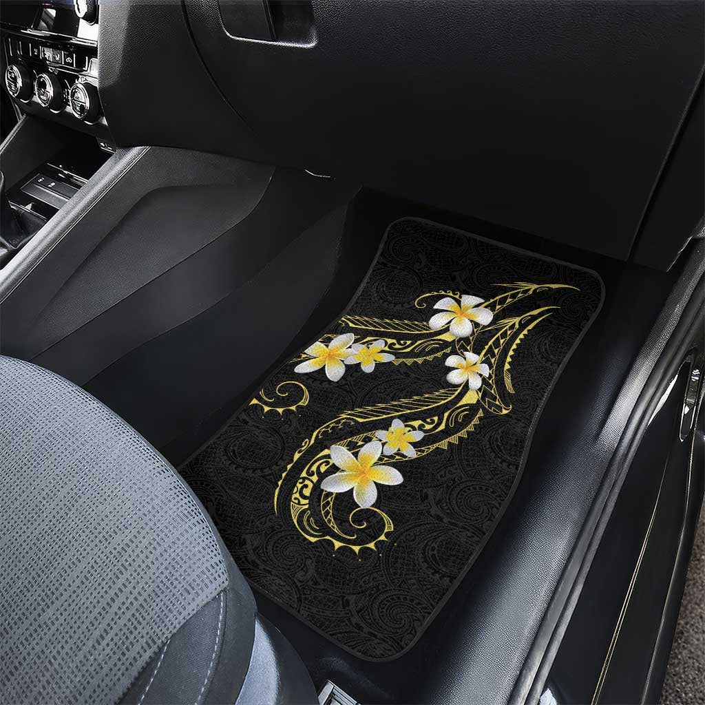 Polynesia Tattoo With Plumeria Car Mats Elegant Vibes LT14 - Polynesian Pride