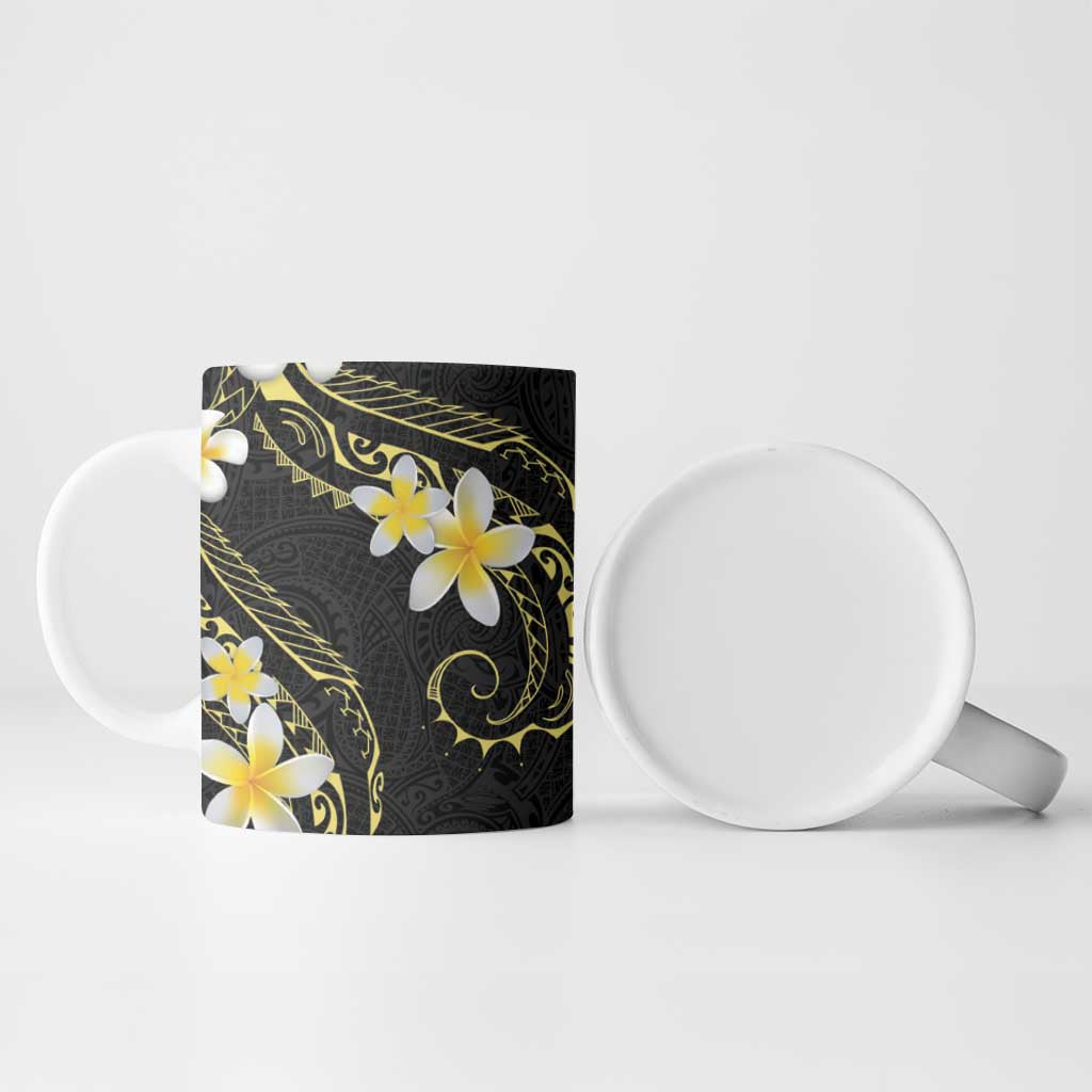 Polynesia Tattoo With Plumeria Ceramic Mug Elegant Vibes LT14 - Polynesian Pride