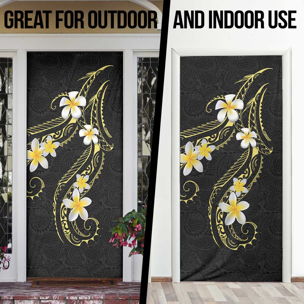 Polynesia Tattoo With Plumeria Door Cover Elegant Vibes LT14 - Polynesian Pride