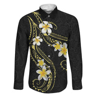 Polynesia Tattoo With Plumeria Family Matching Long Sleeve Bodycon Dress and Hawaiian Shirt Elegant Vibes