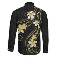 Polynesia Tattoo With Plumeria Family Matching Off The Shoulder Long Sleeve Dress and Hawaiian Shirt Elegant Vibes