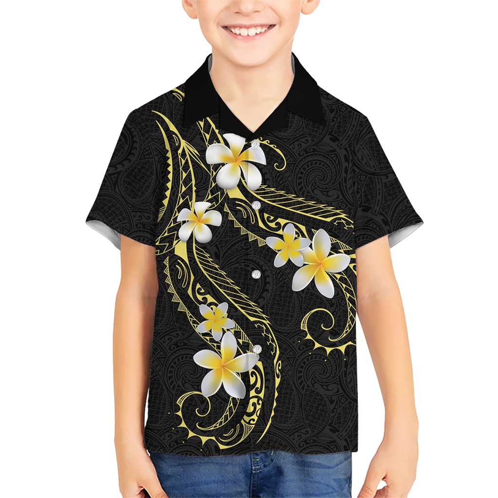 Polynesia Tattoo With Plumeria Family Matching Summer Maxi Dress and Hawaiian Shirt Elegant Vibes