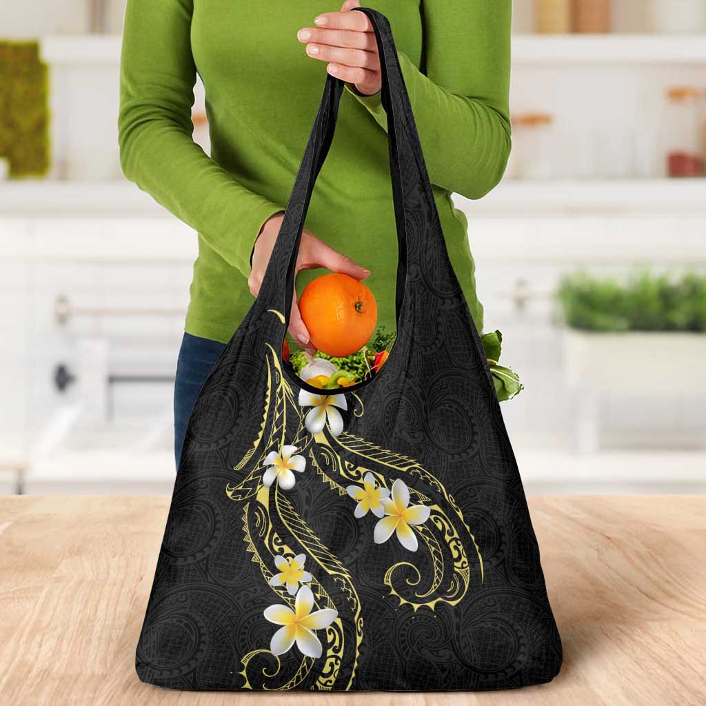 Polynesia Tattoo With Plumeria Grocery Bag Elegant Vibes LT14 - Polynesian Pride