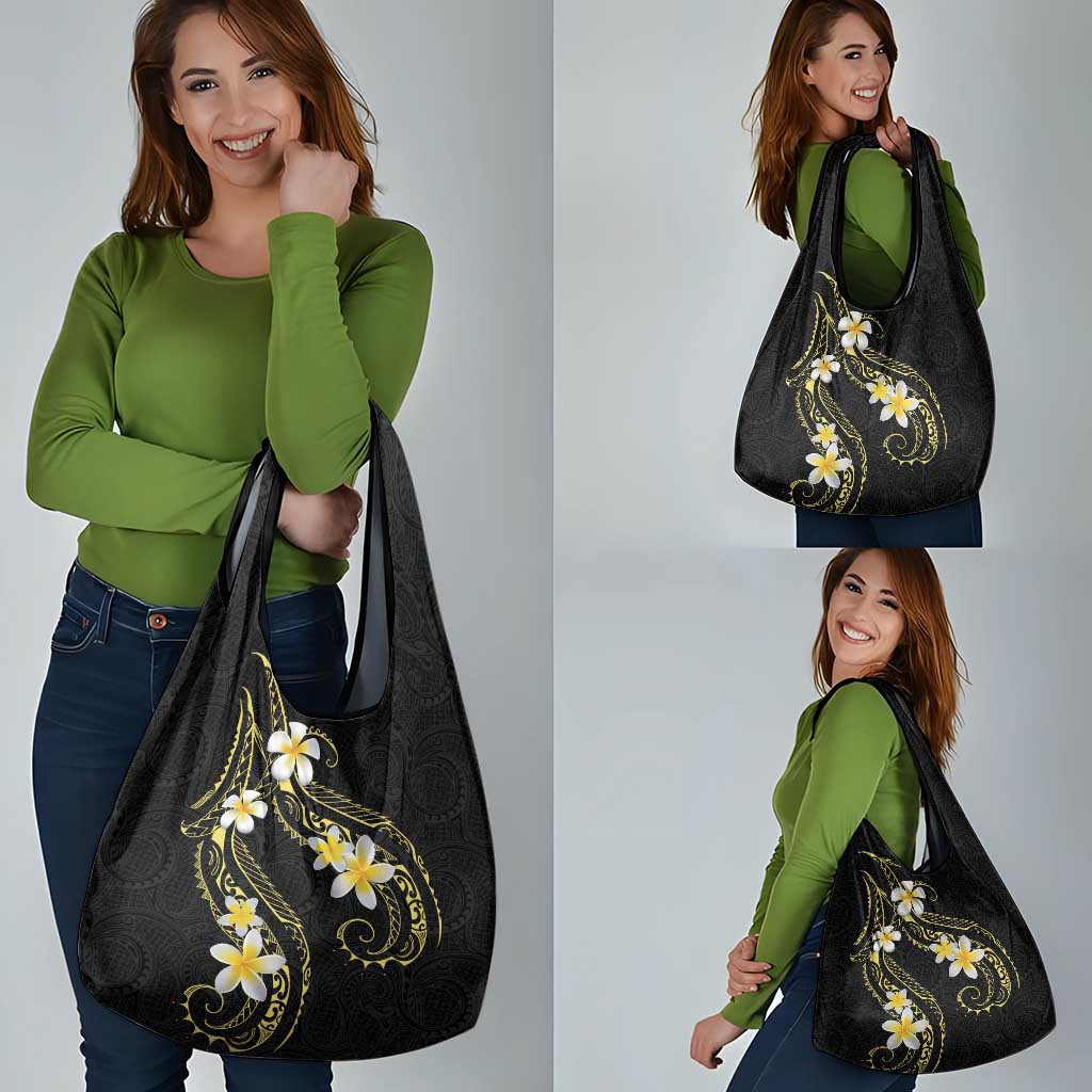 Polynesia Tattoo With Plumeria Grocery Bag Elegant Vibes LT14 - Polynesian Pride