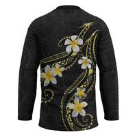 Polynesia Tattoo With Plumeria Hockey Jersey Elegant Vibes LT14 - Polynesian Pride