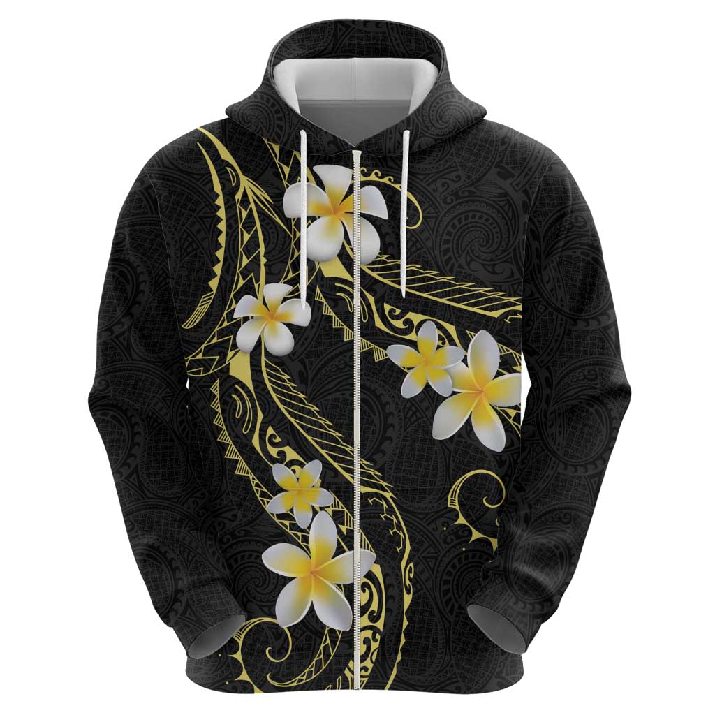 Polynesia Tattoo With Plumeria Hoodie Elegant Vibes LT14 - Polynesian Pride