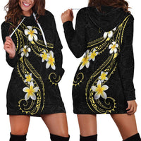 Polynesia Tattoo With Plumeria Hoodie Dress Elegant Vibes LT14 - Polynesian Pride