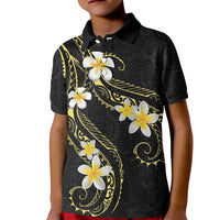 Polynesia Tattoo With Plumeria Kid Polo Shirt Elegant Vibes