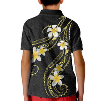 Polynesia Tattoo With Plumeria Kid Polo Shirt Elegant Vibes