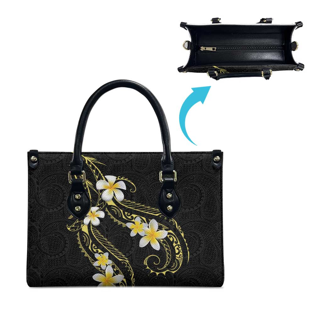 Polynesia Tattoo With Plumeria Leather Bag Elegant Vibes LT14 - Polynesian Pride
