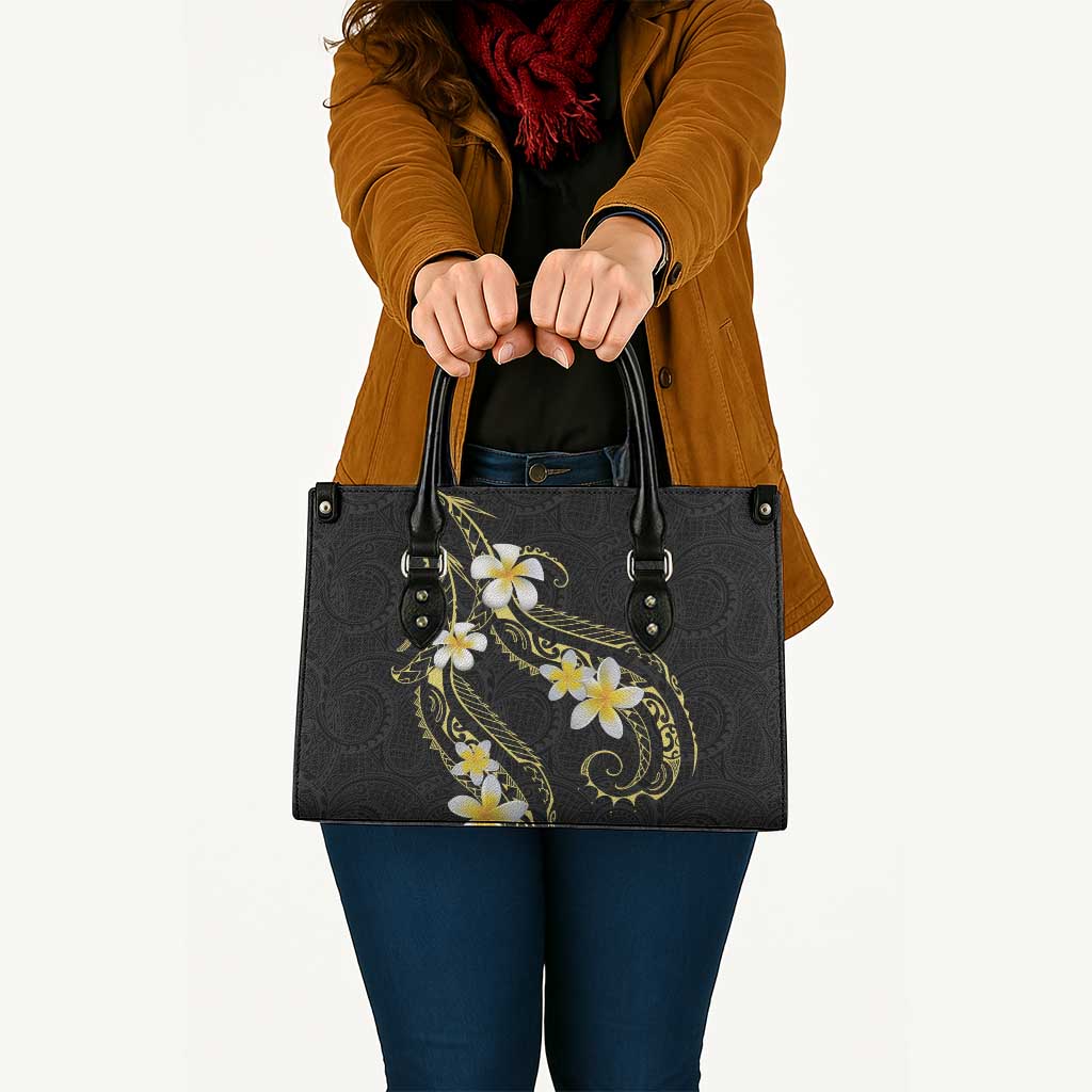 Polynesia Tattoo With Plumeria Leather Bag Elegant Vibes LT14 - Polynesian Pride