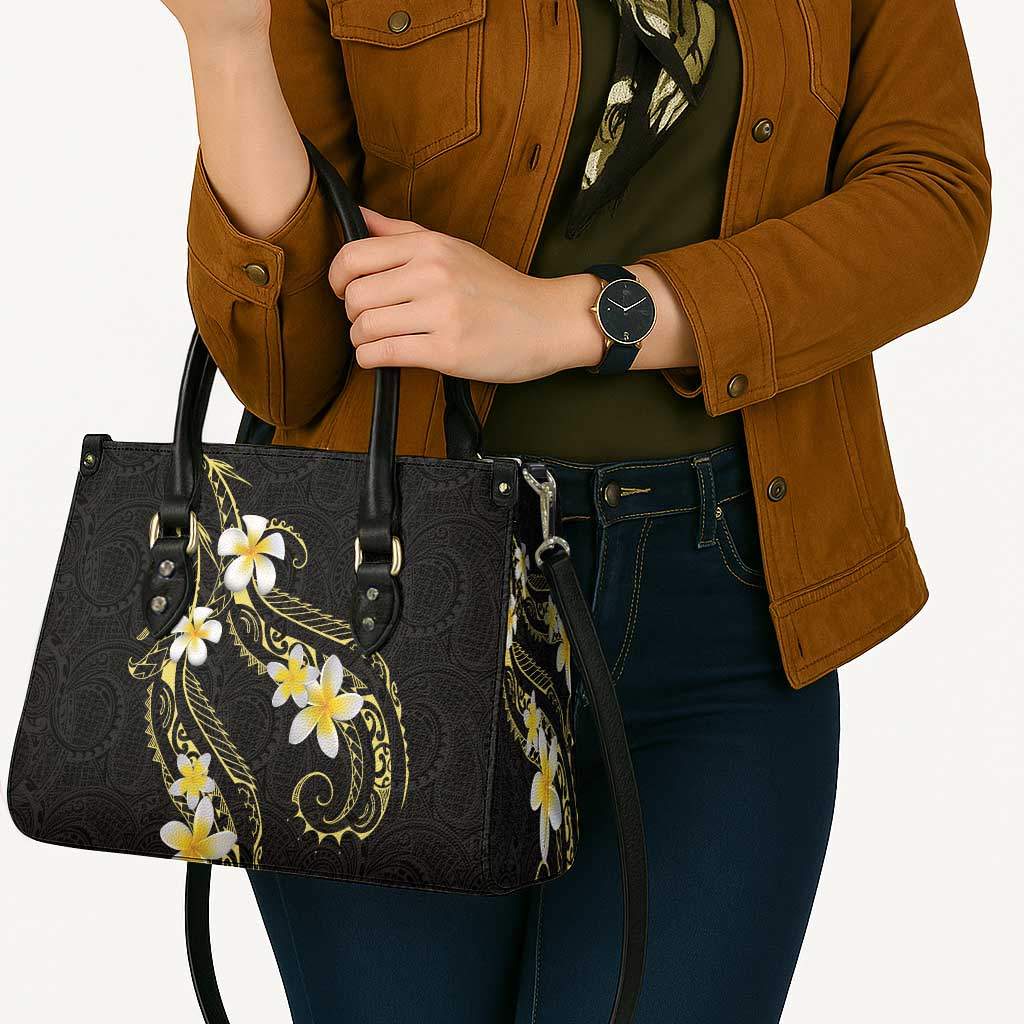 Polynesia Tattoo With Plumeria Leather Bag Elegant Vibes LT14 - Polynesian Pride