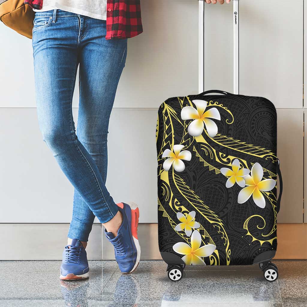 Polynesia Tattoo With Plumeria Luggage Cover Elegant Vibes LT14 - Polynesian Pride