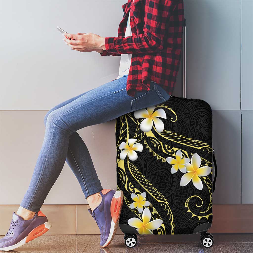 Polynesia Tattoo With Plumeria Luggage Cover Elegant Vibes LT14 - Polynesian Pride