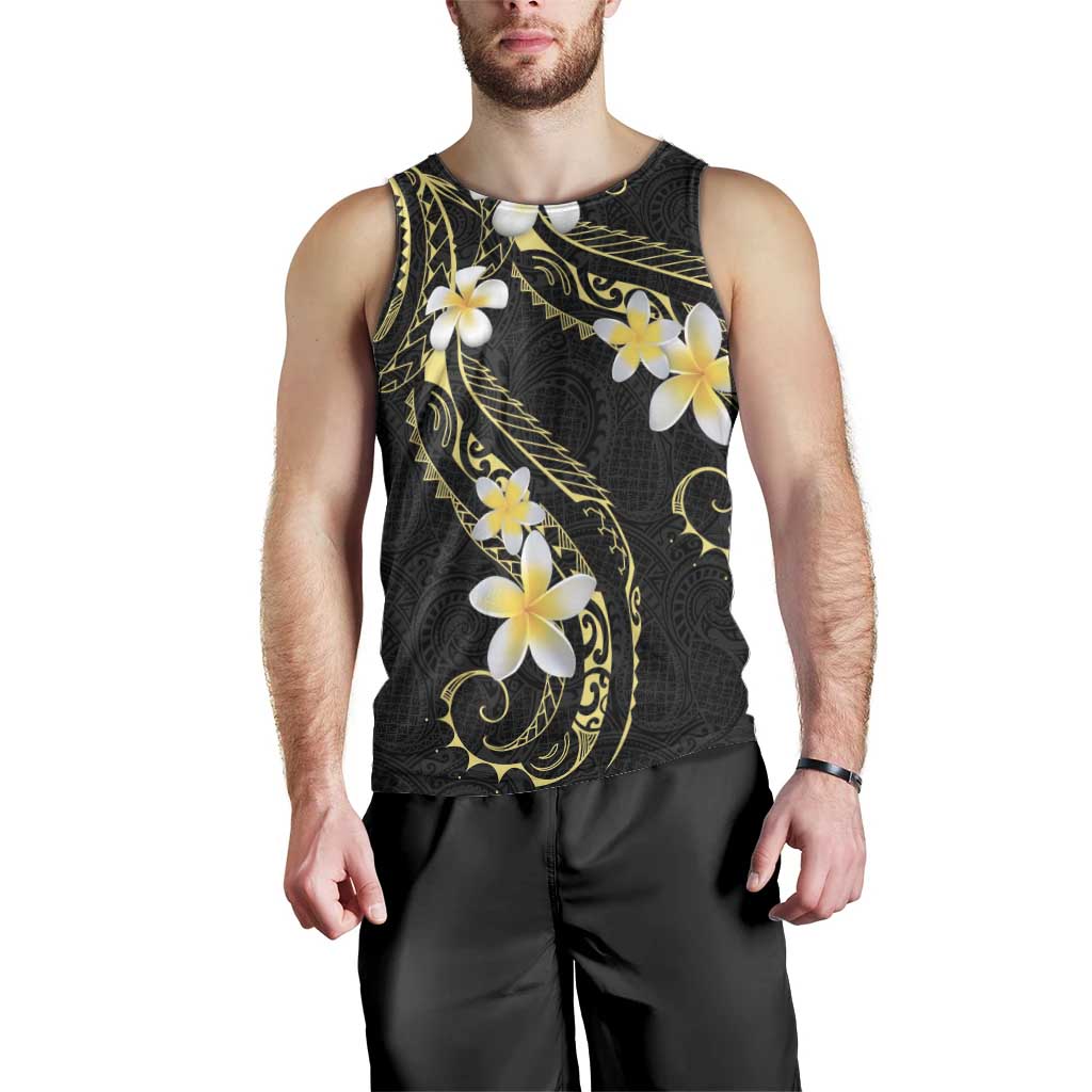 Polynesia Tattoo With Plumeria Men Tank Top Elegant Vibes LT14 - Polynesian Pride