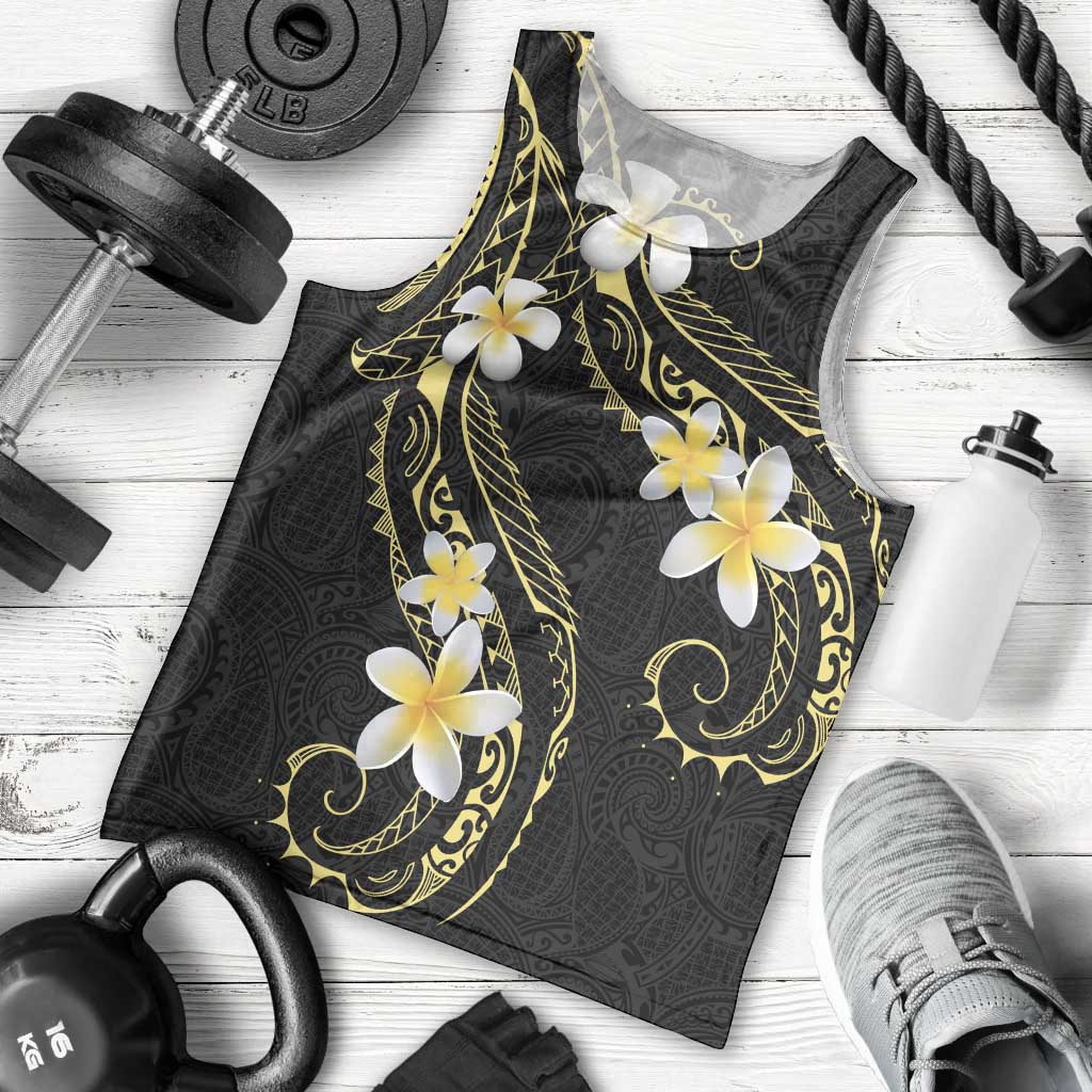Polynesia Tattoo With Plumeria Men Tank Top Elegant Vibes LT14 - Polynesian Pride